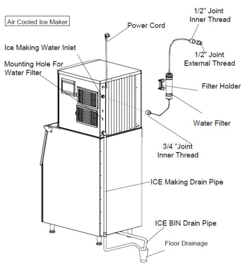 Commercial Ice Maker Ice Cube Machine 280g/24h