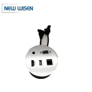 China 110v-240v European Desk Socket Outlets Round Multi Plug 100mm wholesale