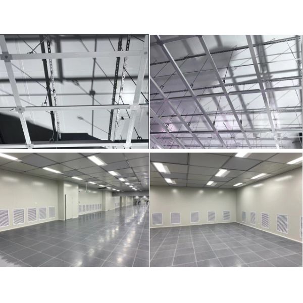 Project photo of clean room sandwich panel installation