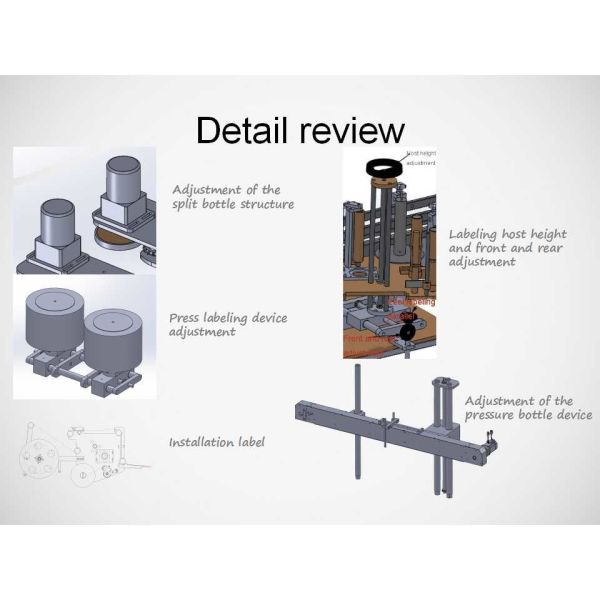 Durable Automatic Bottle Labeler , Double Side Sticker Labeling Machine