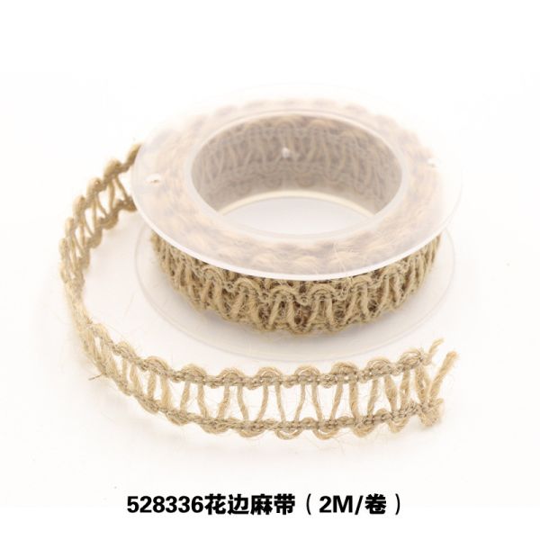 Garment Decoration Jute Rope Ribbon Gift Packing Wired Burlap Ribbon