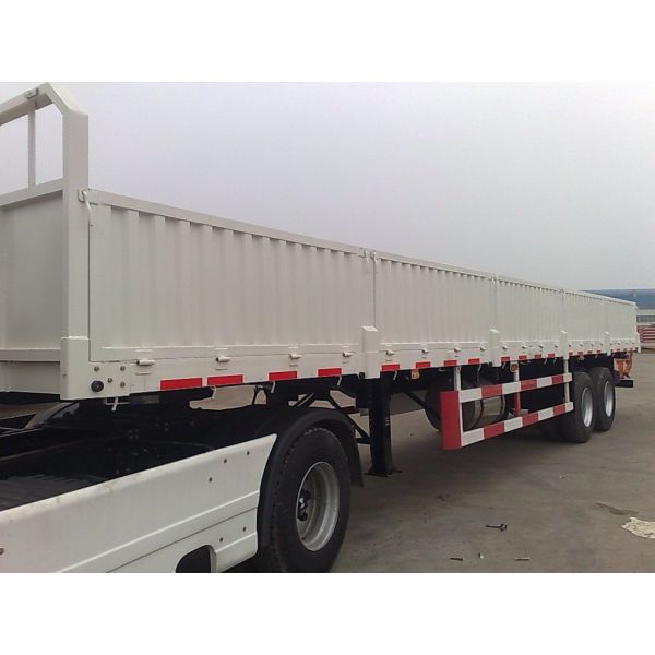 40 Feet Side Wall Cargo Flat Semi Trailer Truck Trailer 3 Axles Steel Side Wall Panel Curtain Cargo Side Trailer