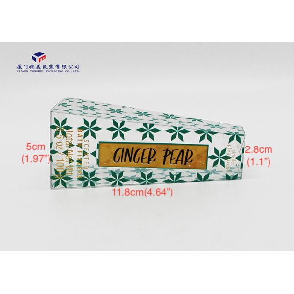 Trapezoid Design PVC Transparent Box Custom Made Plastic Boxes Offset Printing