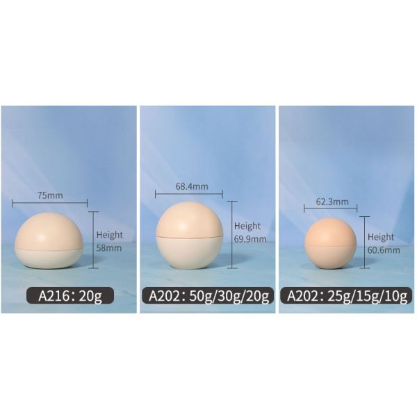 Round Shape 50ml Cosmetic Bottles Customized PETG Cream Jar Skincare Packaging With SCREW CAP