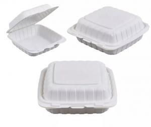 China Clamshell Takeaway Customized Food Packaging Box Square ISO9001 on sale