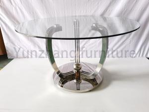 China Claw Design Round Dining Table Glass Table Hotel Furniture wholesale