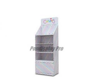 China Floor Standing Cardboard POS Displays 3 Flat Shelves For Candies wholesale