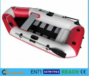 China White And Red Inflatable Float Boat PVC Drift Boat Inflatable Fishing Boat wholesale
