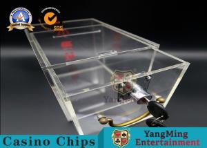 China Acrylic Clear Security Box / Playing Cards Discard Holder With Lock And Key wholesale