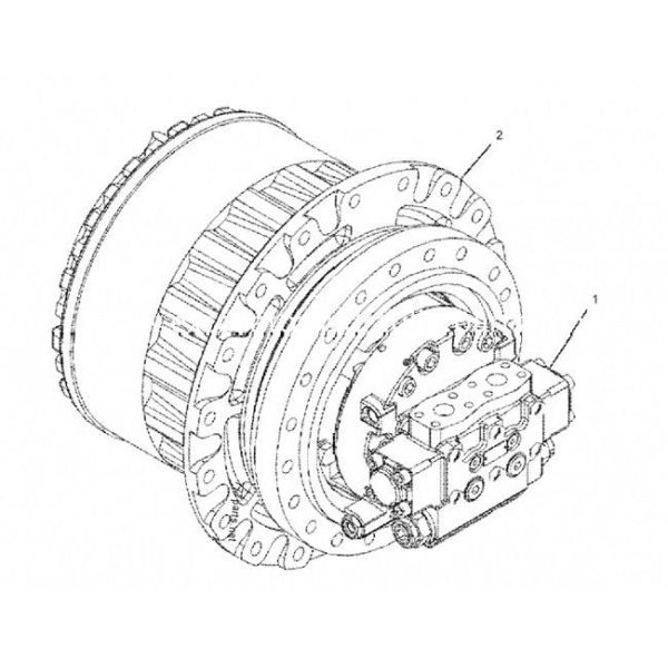 E320D Excavator Drive Motor , E325C E325D E329D Travel Reduction Gearbox 267-6796 3