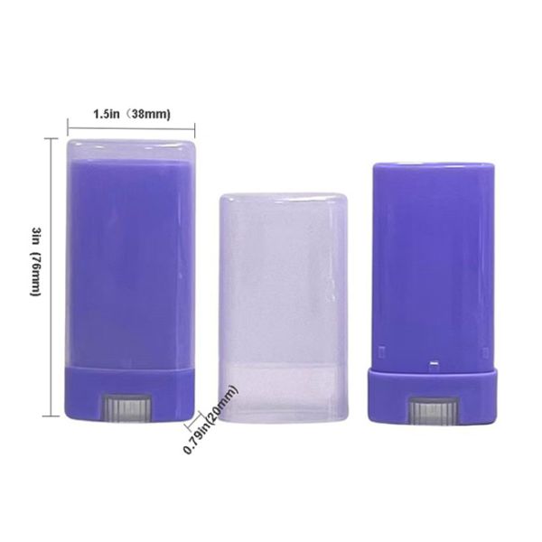 Mini 15G White Oval Deodorant Stick Container Flat Empty Deodorant Bottles