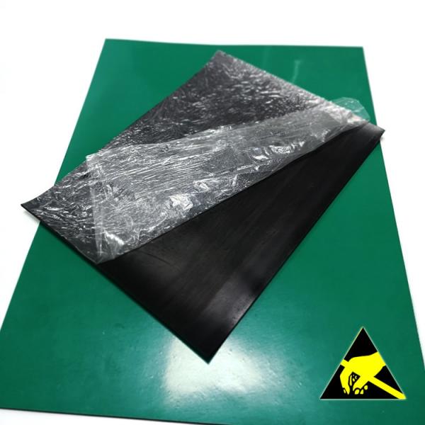 Quality Green Blue Black Grey ESD Rubber Mat Anti Static For Workplace Table / Floor for sale