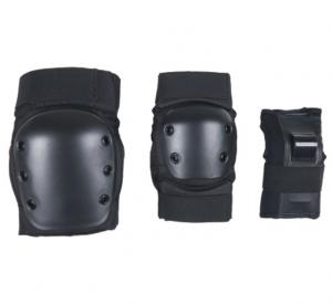 China Black Roller Skating Pads Knee Elbow Pads Wrist Guards Six Pack Set wholesale