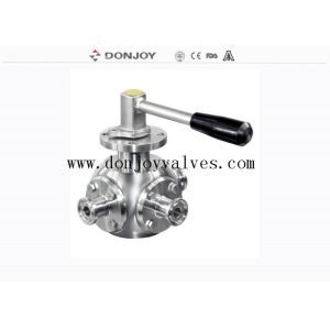 China Sanitary DN20 No Retention 1/2 3 Way Ball Valve on sale
