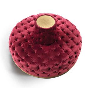 Round Chesterfield Upholstered Sofa Set Living Room Tufted Button