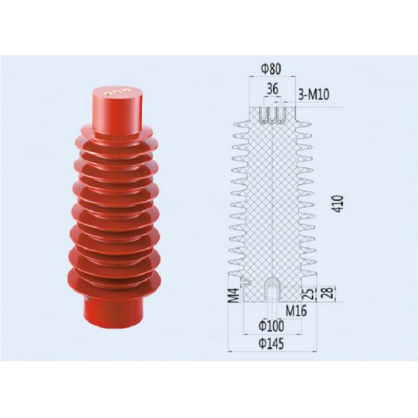 35KV Busbar Standoff Insulators Post Electrical Epoxy Resin Insulation Sensor