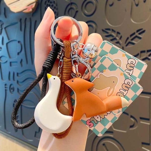 Cute Kawaii Anime Keychains Soft Silicone Key Chain Accessories for Women Girls Backpack