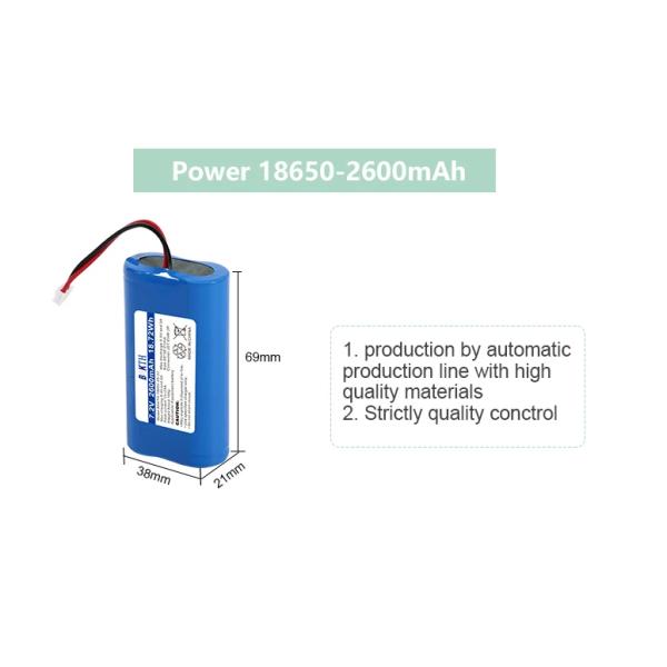 OEM Custom 7.2V Rechargeable Lithium Ion 2600mAh 18650 Battery Cell 2S Li-ion Battery Pack