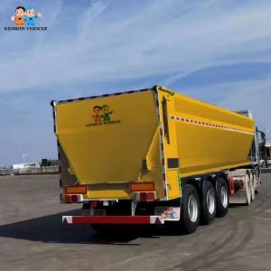 Leaf Spring Crawler Sandstone 35cbm Dump Semi Trailers
