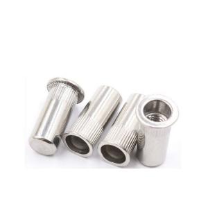 China Metric Flat Head Rivet Nut M3 M4 M5 M6 M8 M10 Knurled Stainless Steel for Performance wholesale