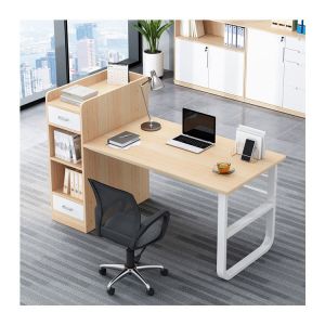China 2 Seater Office Furniture Staff Table Modular Workstation with Drawer in Modern Style wholesale