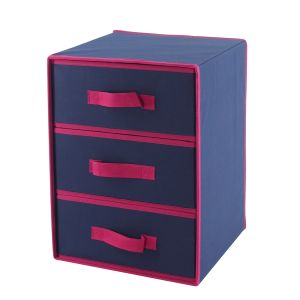 China 3 Layer Folding Storage Drawers Built In Fabric Plate wholesale