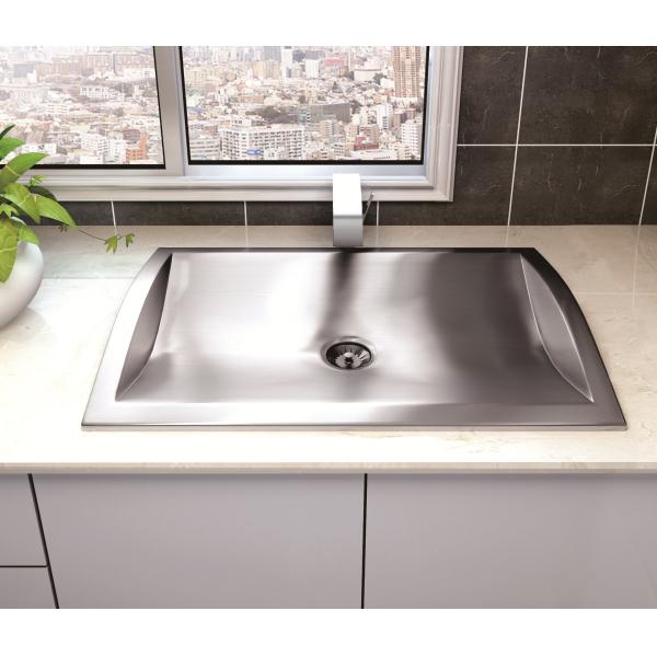 Handmade SS304 Bathroom Sink 16G Thickness Undermount / Drop In Installation