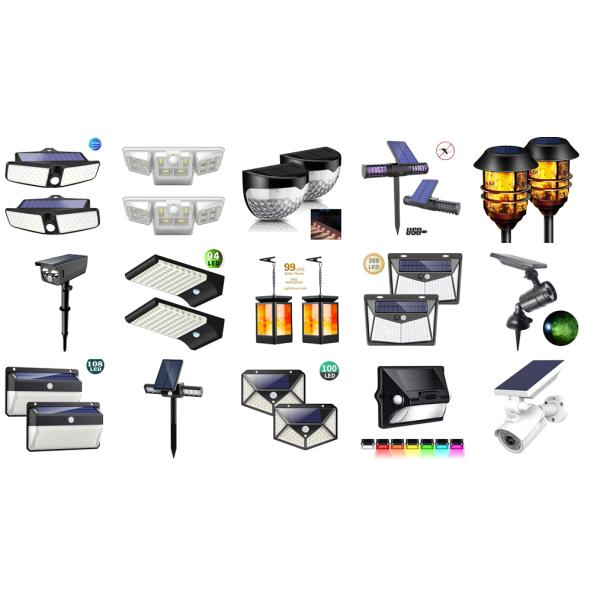 Garden 5.5V 1W 208pcs Led Solar Motion Sensor Wall Light Outdoor