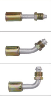 #6 #8 #10 #12 Flexible iron outer screw joint with iron jacket ( Male O-Ring ) / auto air conditioning hose fitting
