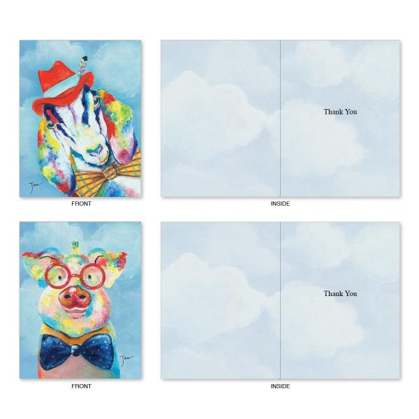 Cartoon Animal Custom Made Greeting Cards Lovely Color Printing Cover For Children