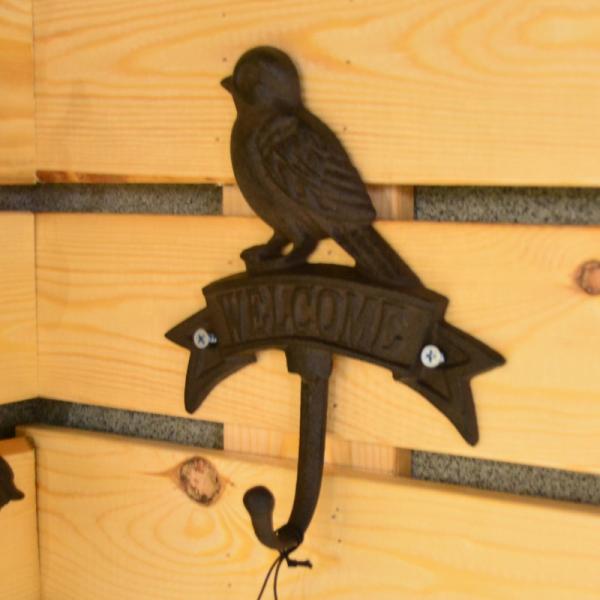 Antique Wall Mount Bird shape Black Iron Coat Hooks