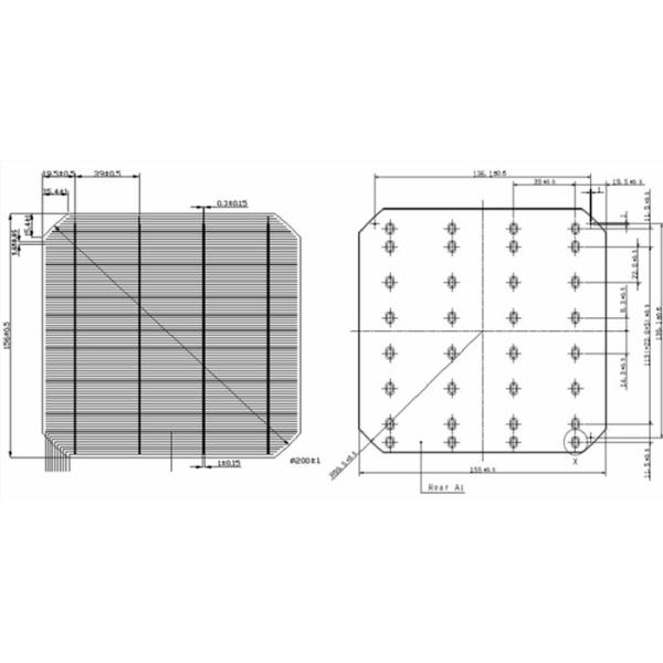 156X156 6inch A grade 3BB/4BB monocrystalline solar cell made in Taiwan