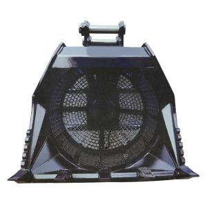 China Rotating Screening Rock Excavator Crusher Bucket Attachment 1524mm Width wholesale