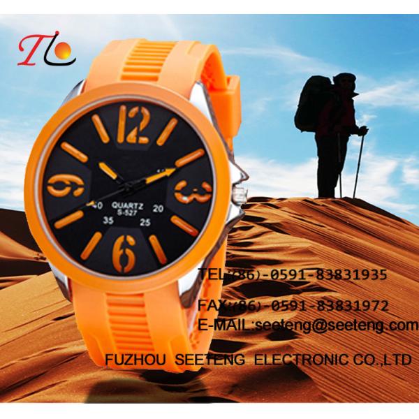 wholesale Silicone watch with alloycase and custom logo Men's watch movement watch Suitable for climbing concise style