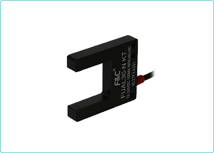China 30mm Aluminum Fork Photo Sensor PNP Or NPN Through Beam Reflective Switch wholesale