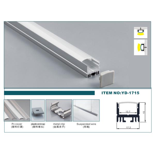 Building LED Strip Light Channel Track aluminum Suspended Profile Surface Mounted