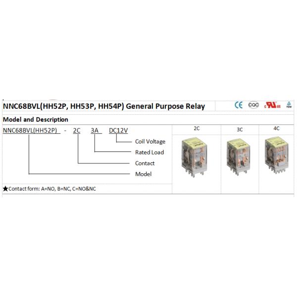 NNC General Purpose Relay NN68BVL high dc voltage relay for Car Charging pile Solar Energy
