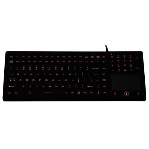 China Sanitized Illumination Washable Medical Keyboard With Trackpad / 3 Mouse Buttons wholesale