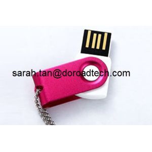 China Customized Metal Rotated USB Flash Drives 128MB to 32GB wholesale
