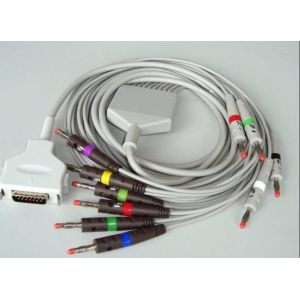 Fukuda Denshi EKG Machine Cable Durable DB15M - 15pin 4.7kΩ Resistance