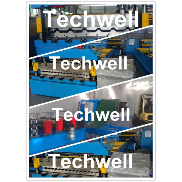 Corrugated Profile Roofing Sheet Roll Forming Machine With Hydraulic, PLC System