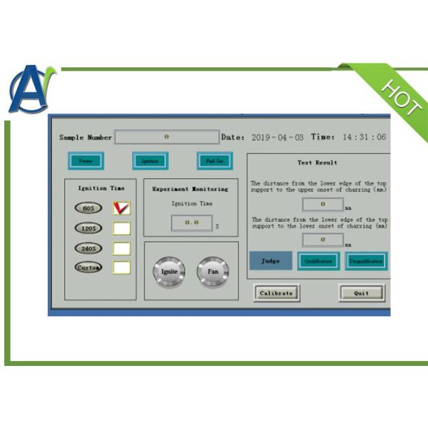 Automatic Vertical Flame Propagation Cable Testing Machine With Fume Hood