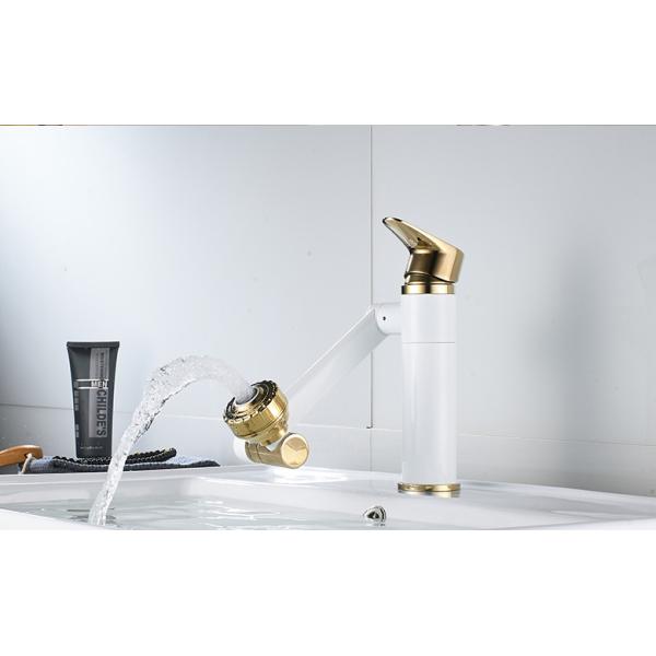 Swivel Rotate Black Mechanical Crane 360Degree Wash Basin Faucet