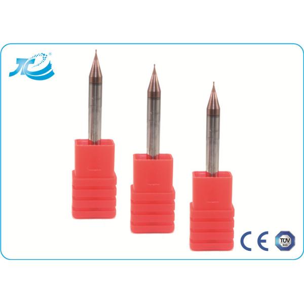 Micro Diameter Ball Nose Plastic Cutting End Mills , 3 / 8 Carbide End Mill