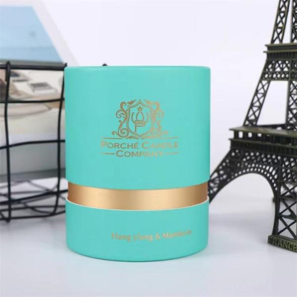 Cosmetic Perfume Candle Cylinder Paper Tube Packaging Matt Lamination Surface Treat