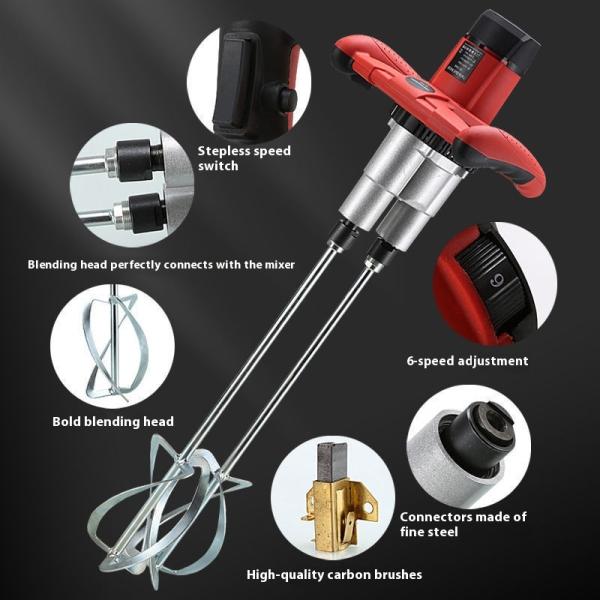 Double-Pole Mixer Putty Powder Mixer Mixed Ash Paint Cement Food High-Power Mixer Stirring Artifact