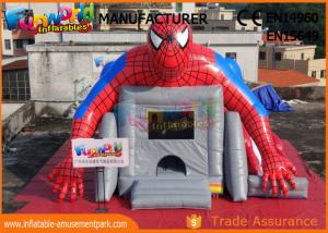 China Superhero Combo Spider - Man Inflatable Bouncer Slide / Blow Up Bounce House For Children wholesale