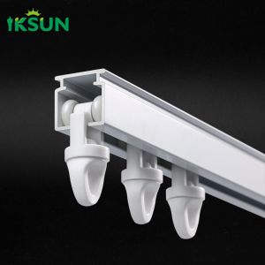 ISO9001 Telescopic Curtain Track Extendable Ceiling Mounted Curtain Rod Runner