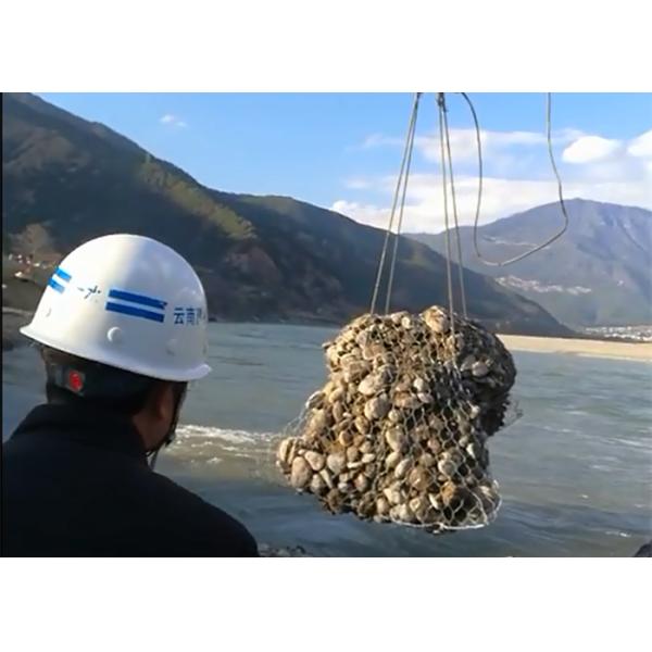 Anti Corrosion Woven Mesh Bag / Durable Gabion Sacks 2.7 Mm Wire Gauge