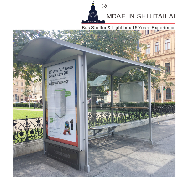 Rectangle ISO9001 L4000mm Modern Bus Shelter